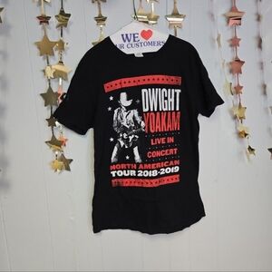 Dwight Yoakam 2018 Men's North American Tour T-Shirt Size Large 2 Sided Black